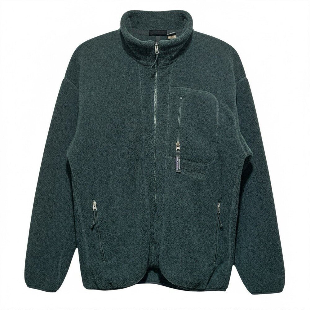 Vintage Patagonia 25410 Size Large Hunter Green Synchilla Mens Zip Fleece Jacket
